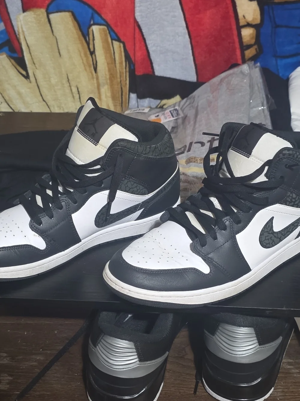 Jordan Black and White High-Top Sneakers - Men